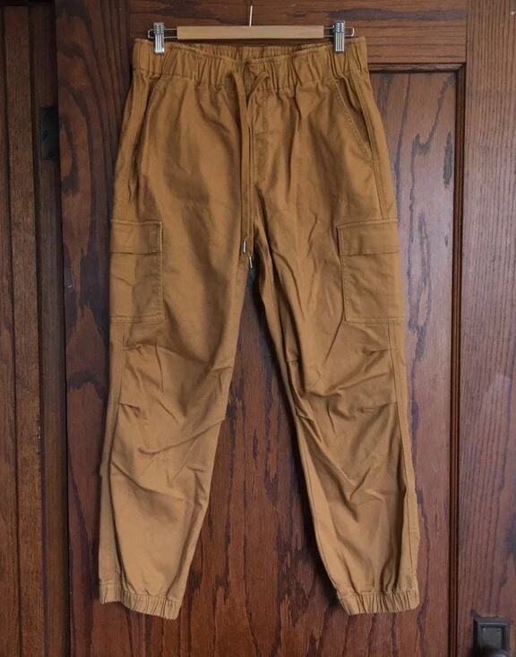 CAbi Pants - CABI Jargon Jogger Pants Womens Medium Nutmeg Mustard Relaxed Cargo Twill Cotton